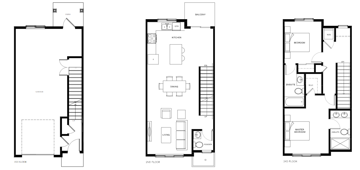 Plan B Floor Plan of Park and Maven Towns with undefined beds