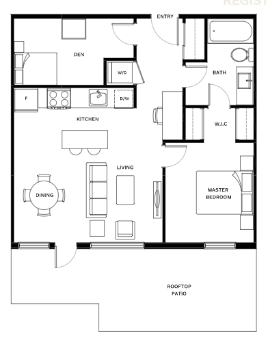 Plan F4 Floor Plan of Park and Maven Towns with undefined beds