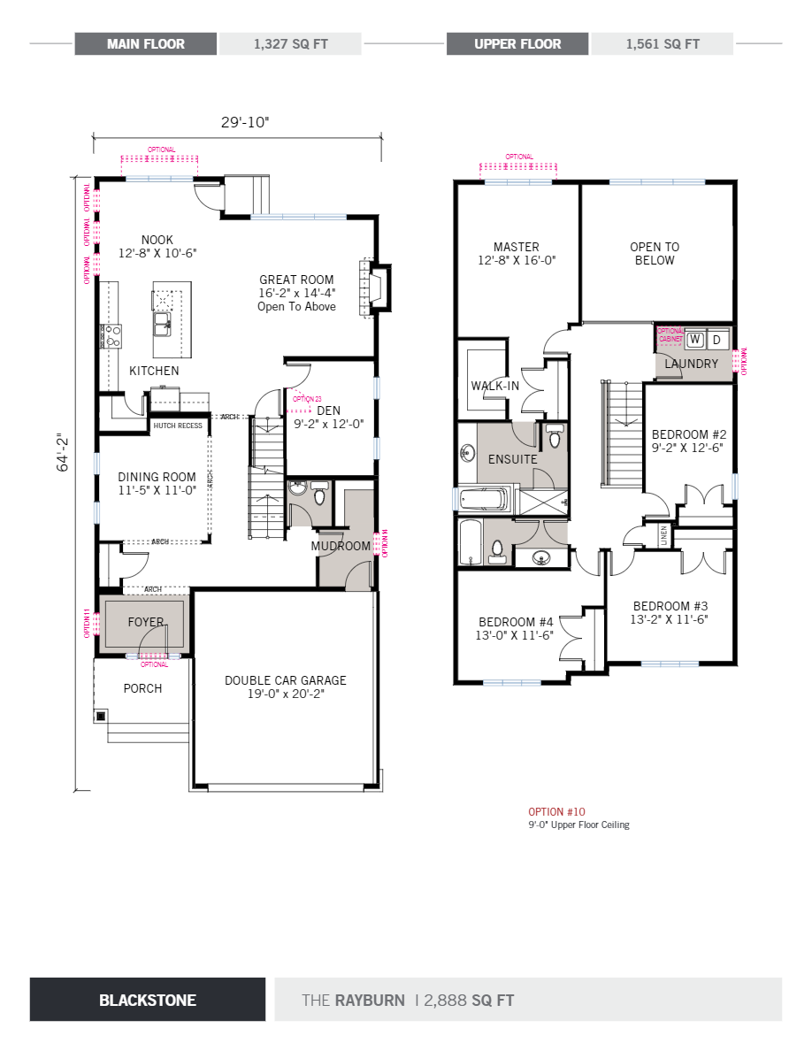 Rayburn Floor Plan of Blackstone with undefined beds