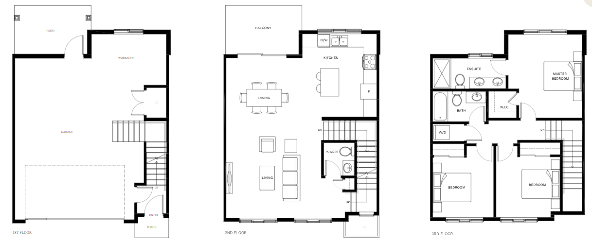 Plan A Floor Plan of Park and Maven Towns with undefined beds