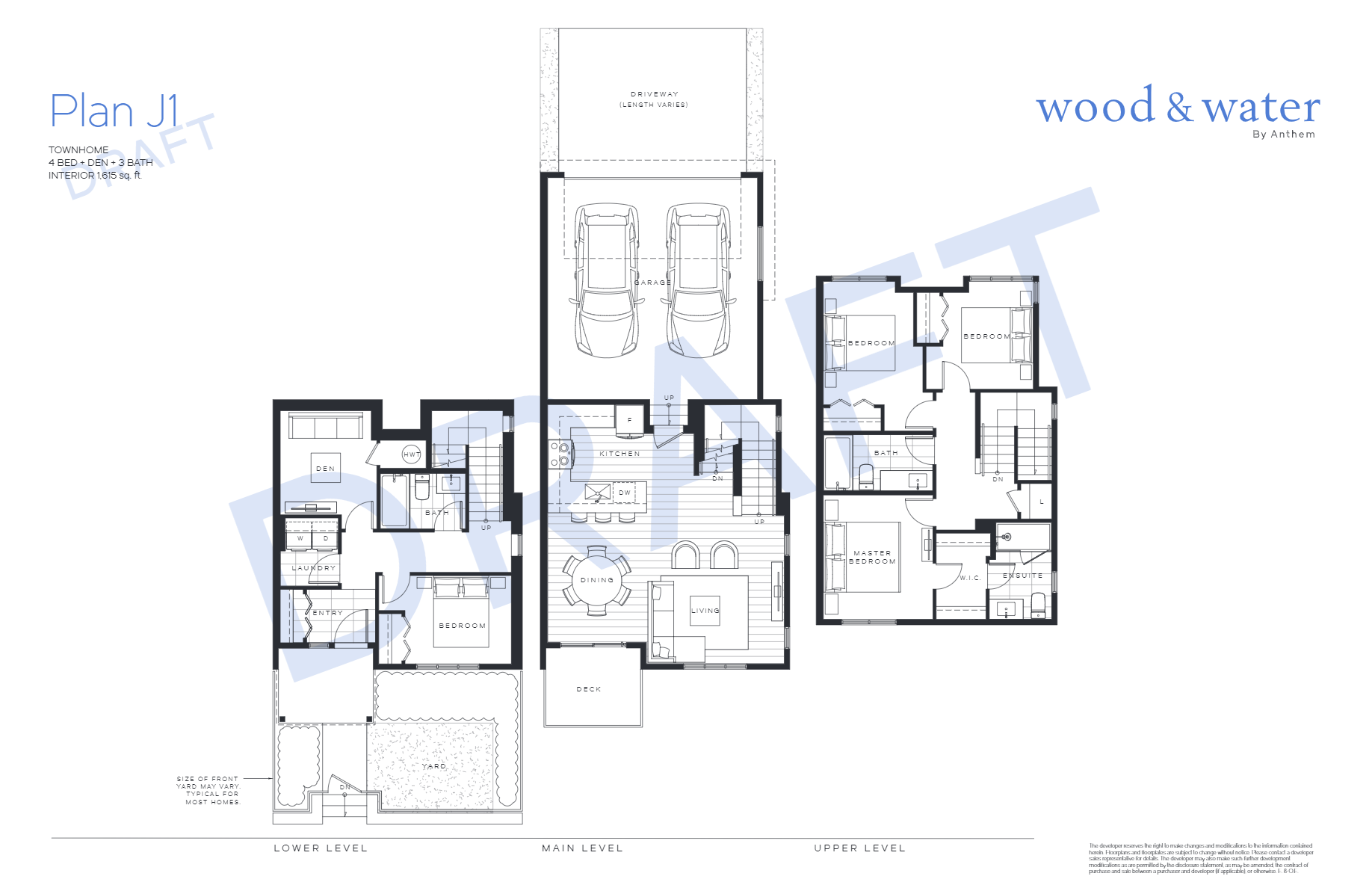 J1 Floor Plan of Wood & Water Towns with undefined beds
