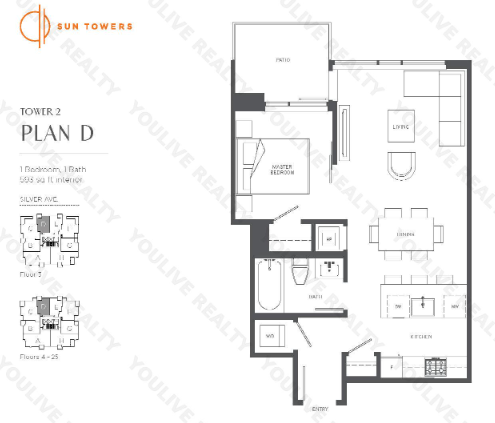 2004 Floor Plan of Sun Towers 2 Condos  with undefined beds