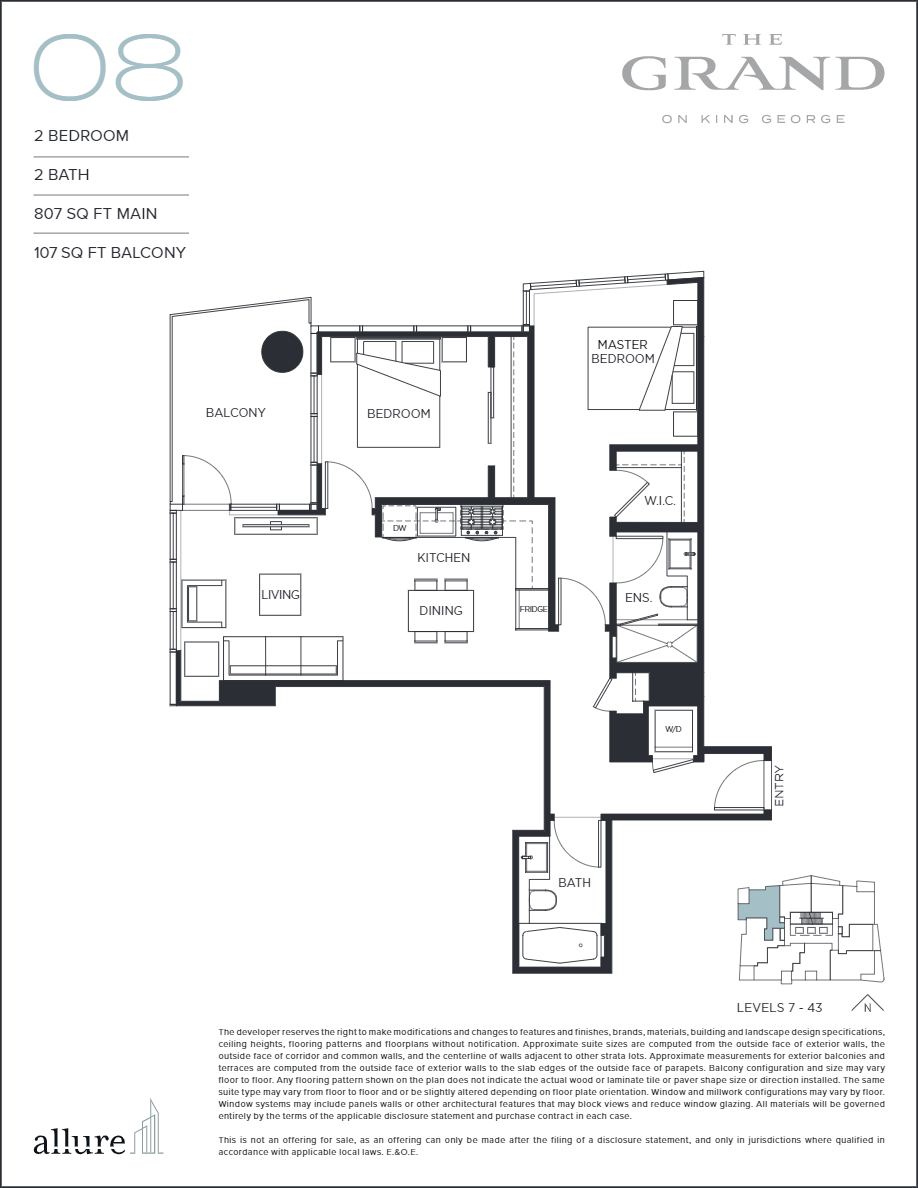 Plan 08 Floor Plan of The Grand on King George Condos with undefined beds
