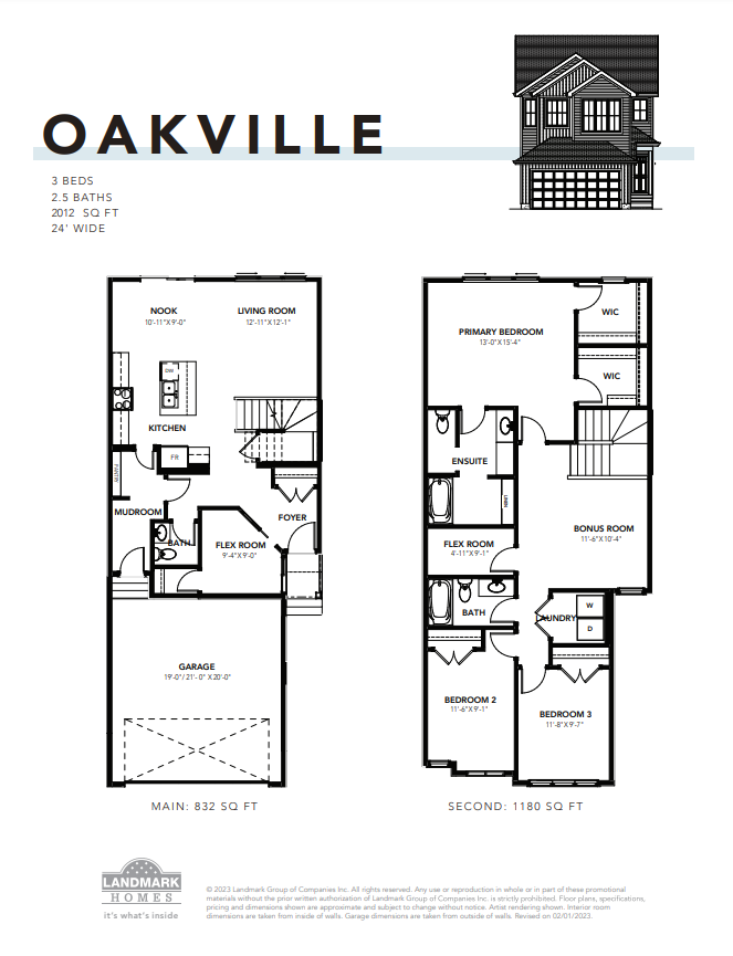 Oakville Floor Plan of Desrochers Villages with undefined beds