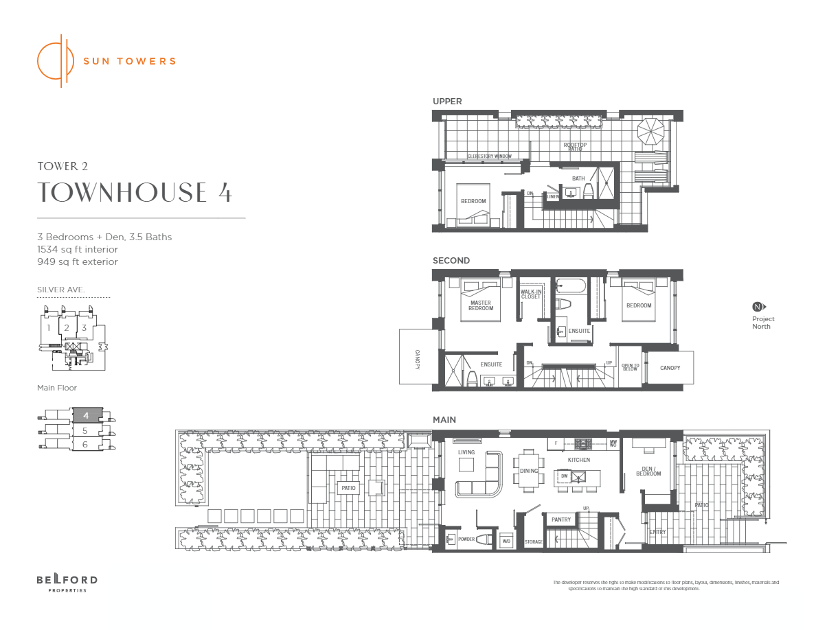 TH4 Floor Plan of Sun Towers 2 Condos  with undefined beds