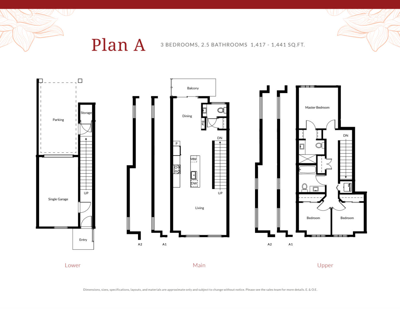  Plan A  Floor Plan of Hepburn Towns with undefined beds