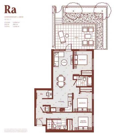 Ra Floor Plan of Popolo Condos with undefined beds