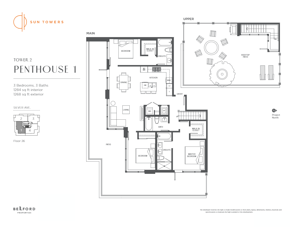 PH1 Floor Plan of Sun Towers 2 Condos  with undefined beds
