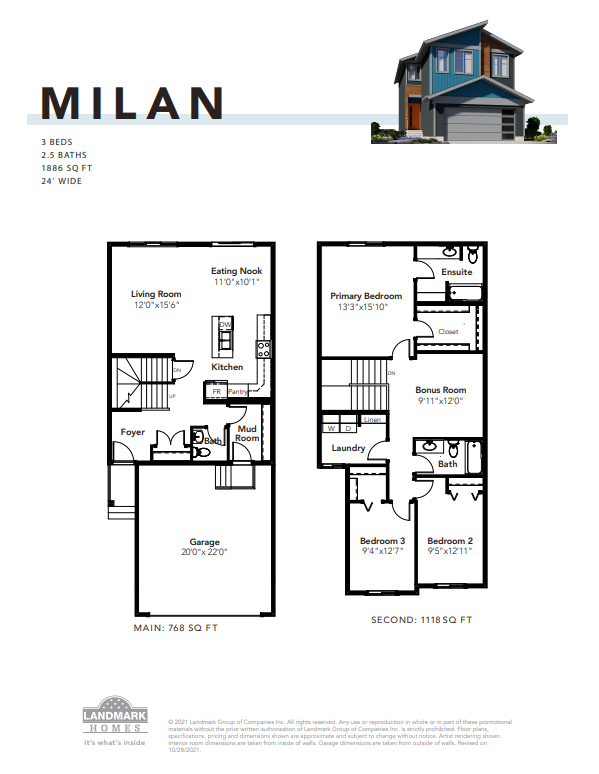 Milan Floor Plan of Desrochers Villages with undefined beds