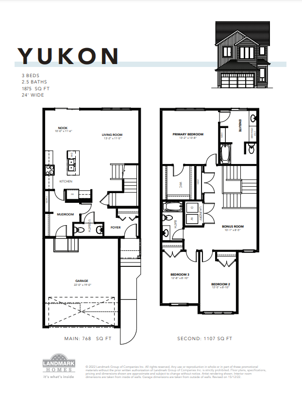 Yukon Floor Plan of Desrochers Villages with undefined beds