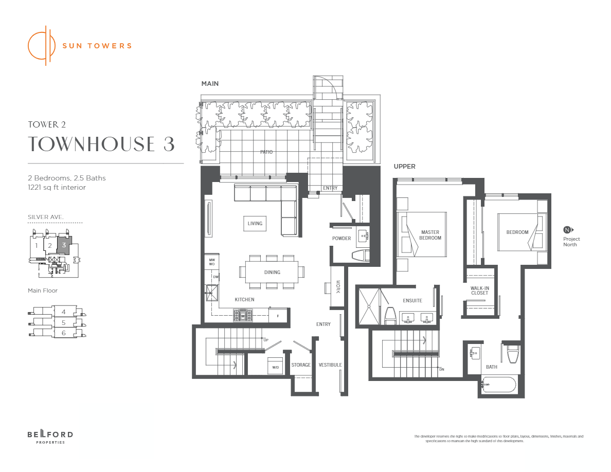 TH3 Floor Plan of Sun Towers 2 Condos  with undefined beds
