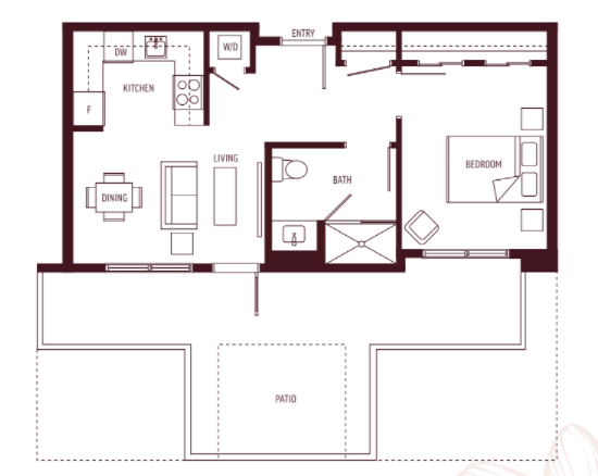  Plan G  Floor Plan of Camellia Residences - Retirement Condos with undefined beds