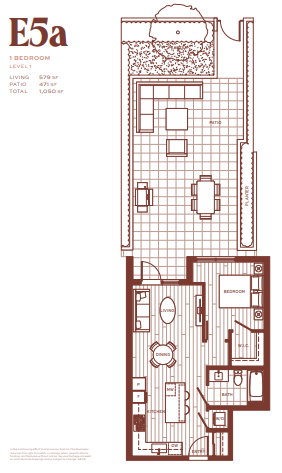E5a Floor Plan of Popolo Condos with undefined beds