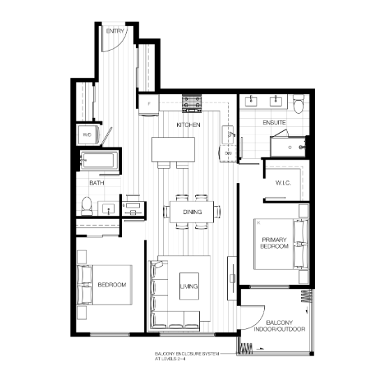 E2B Floor Plan of Silva 2 Condos with undefined beds