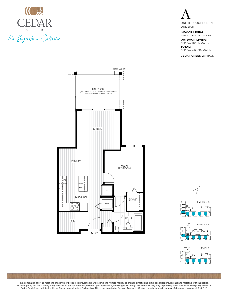 A Floor Plan of Cedar Creek (Signature Collection) Condos with undefined beds
