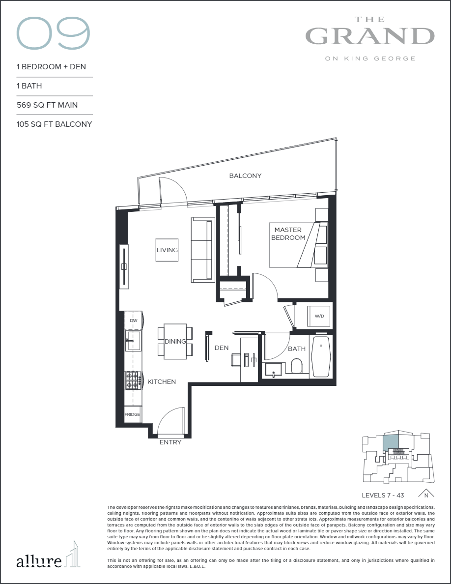 Plan 09 Floor Plan of The Grand on King George Condos with undefined beds