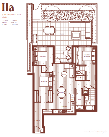 Ha Floor Plan of Popolo Condos with undefined beds