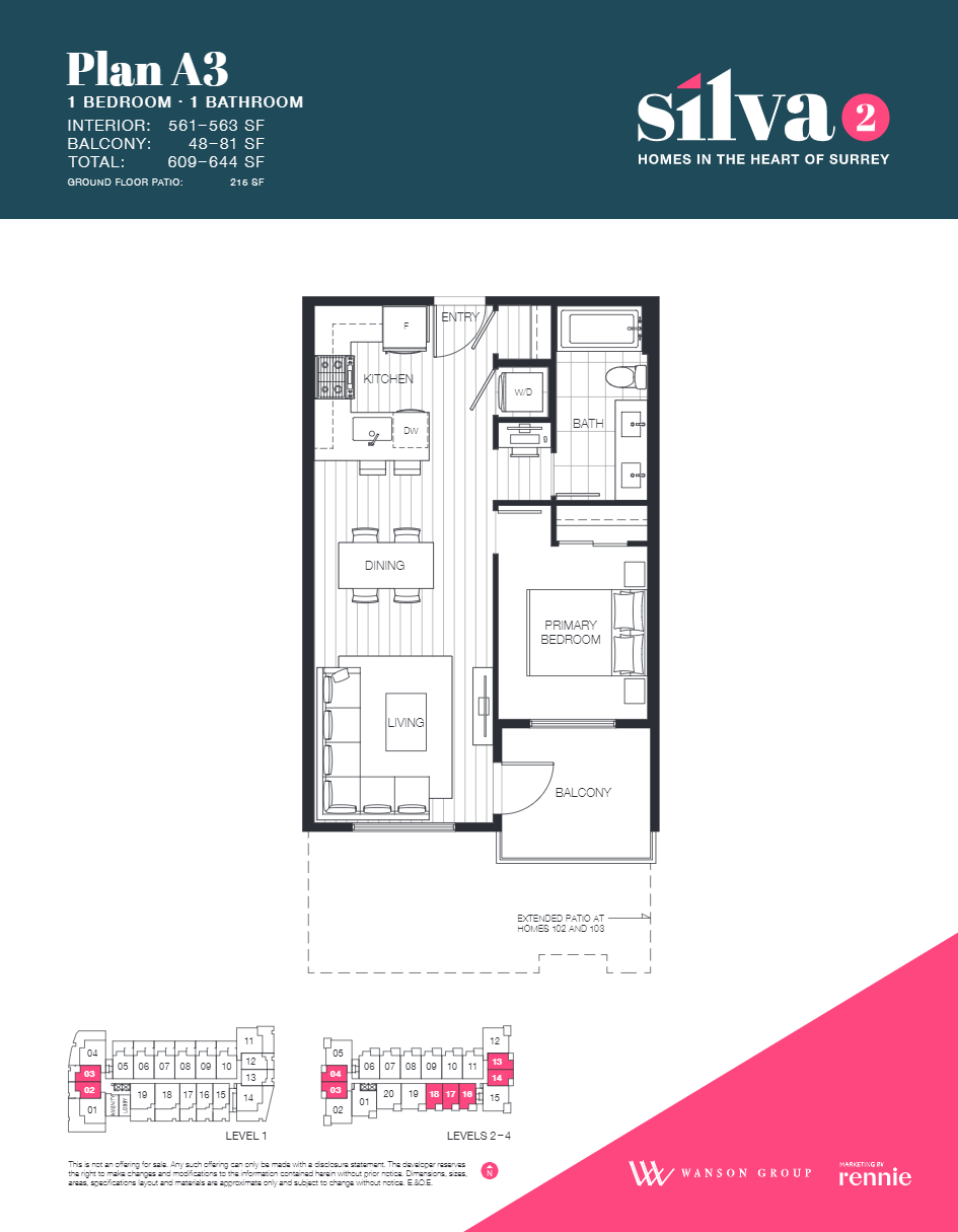 A3 Floor Plan of Silva 2 Condos with undefined beds
