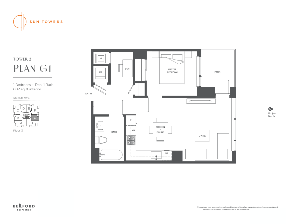 G1 Floor Plan of Sun Towers 2 Condos  with undefined beds
