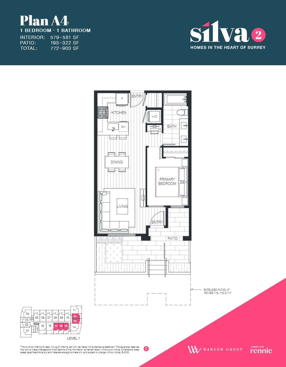 A4 Floor Plan of Silva 2 Condos with undefined beds