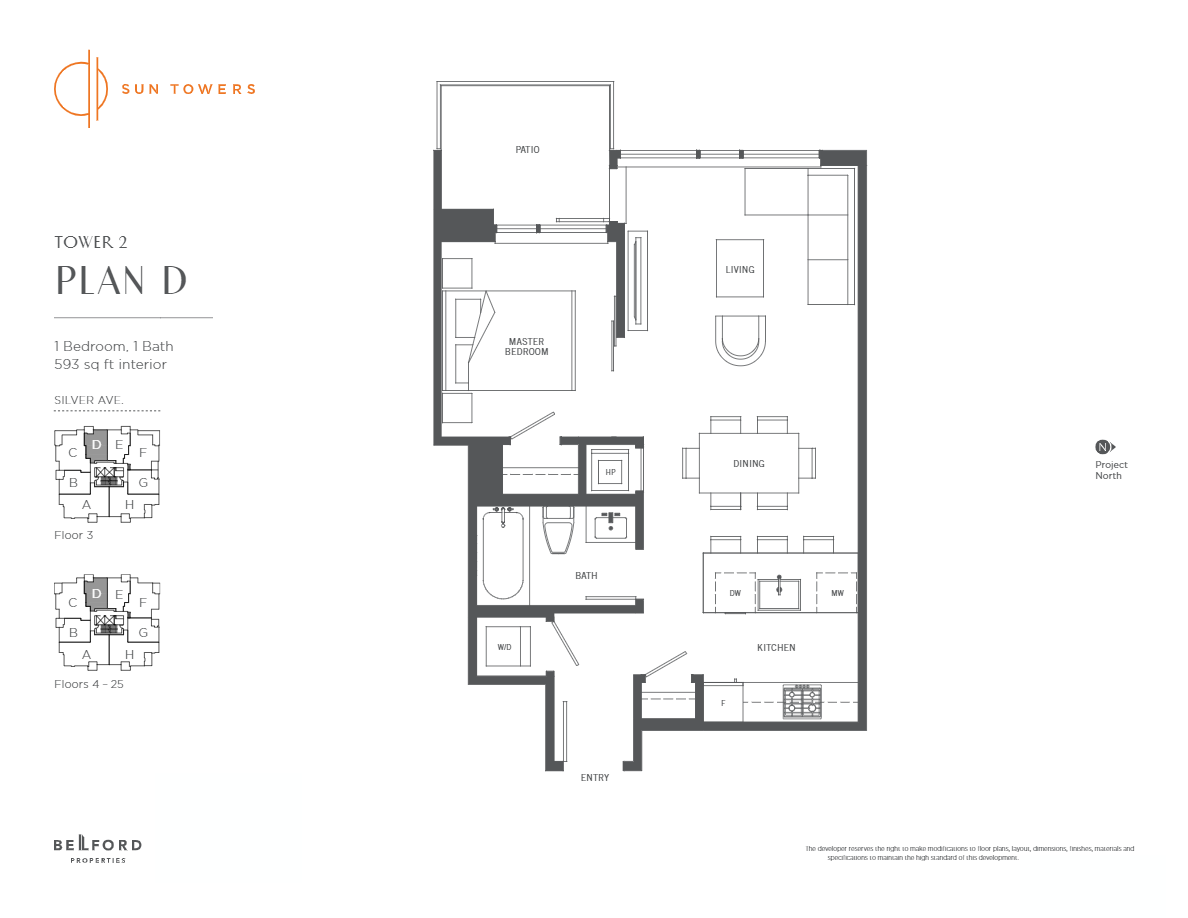 D Floor Plan of Sun Towers 2 Condos  with undefined beds