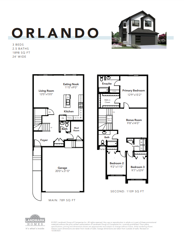 Orlando Floor Plan of Desrochers Villages with undefined beds