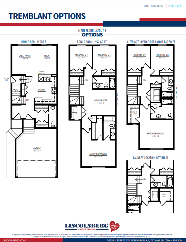  The Tremblant  Floor Plan of Saxony Glen with undefined beds