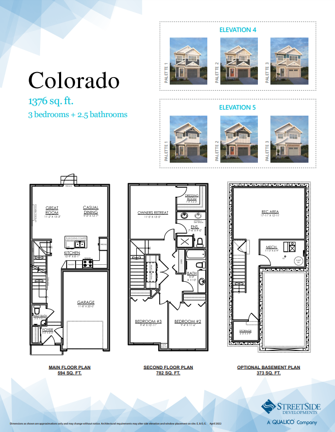 Colorado Floor Plan of Trumpeter Village Homes by StreetSide Developments with undefined beds