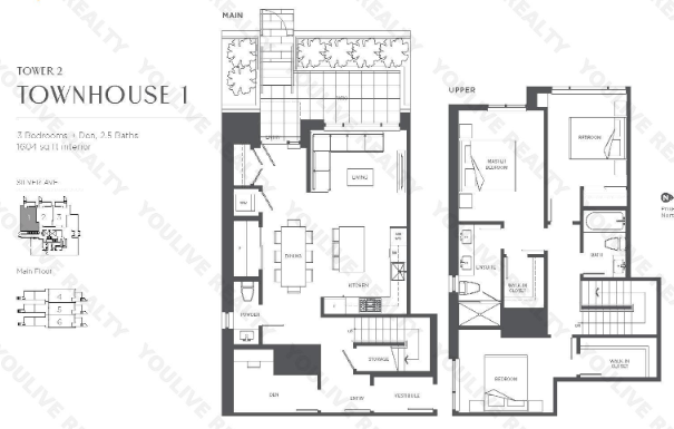  Th 1  Floor Plan of Sun Towers 2 Condos  with undefined beds