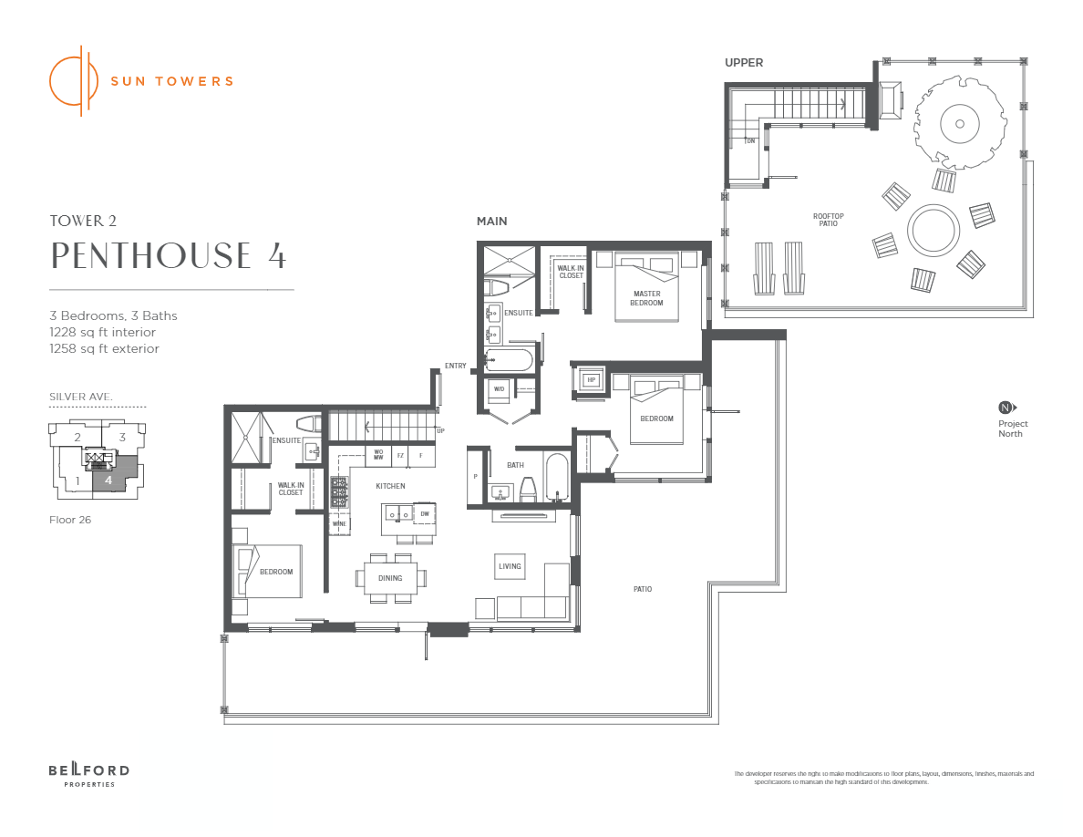 PH4 Floor Plan of Sun Towers 2 Condos  with undefined beds