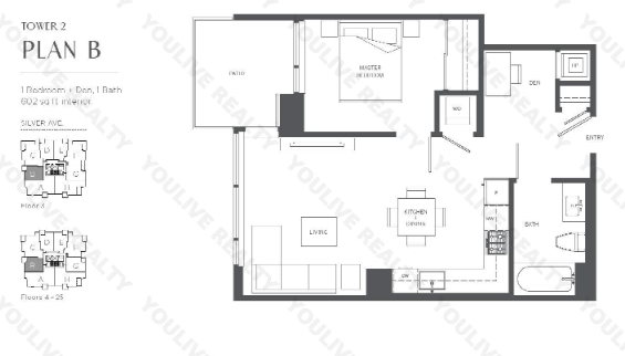702 Floor Plan of Sun Towers 2 Condos  with undefined beds