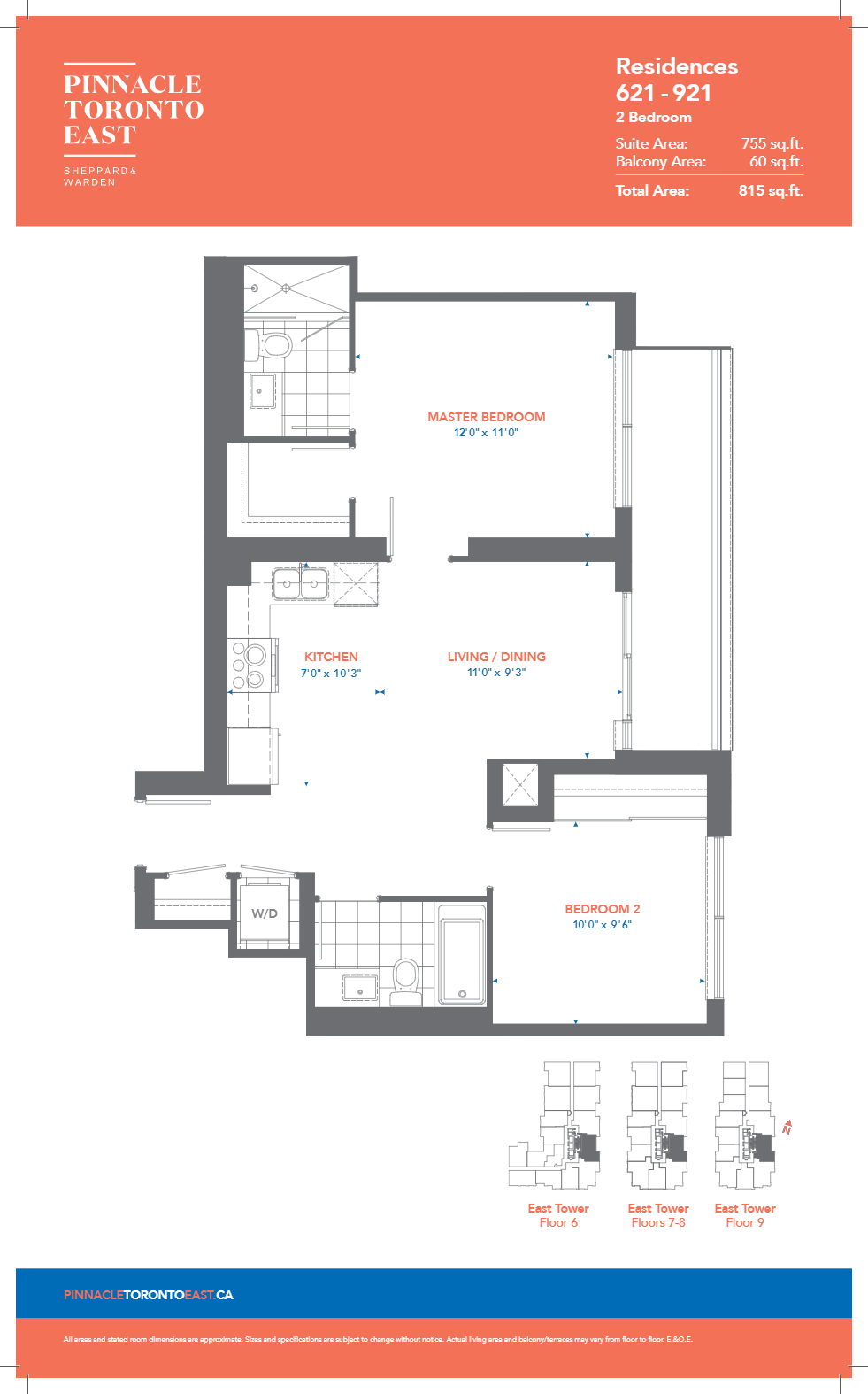 Residences 621-921 Floor Plan of Pinnacle Toronto East Condos with undefined beds