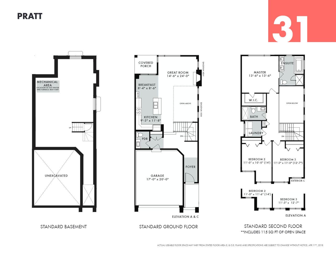 Pratt Floor Plan of Riverside South Richcraft Homes with undefined beds