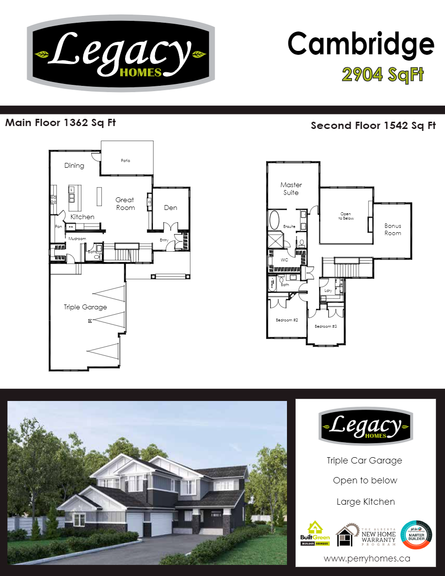 Cambridge Floor Plan of Keswick on the River Legacy Homes with undefined beds