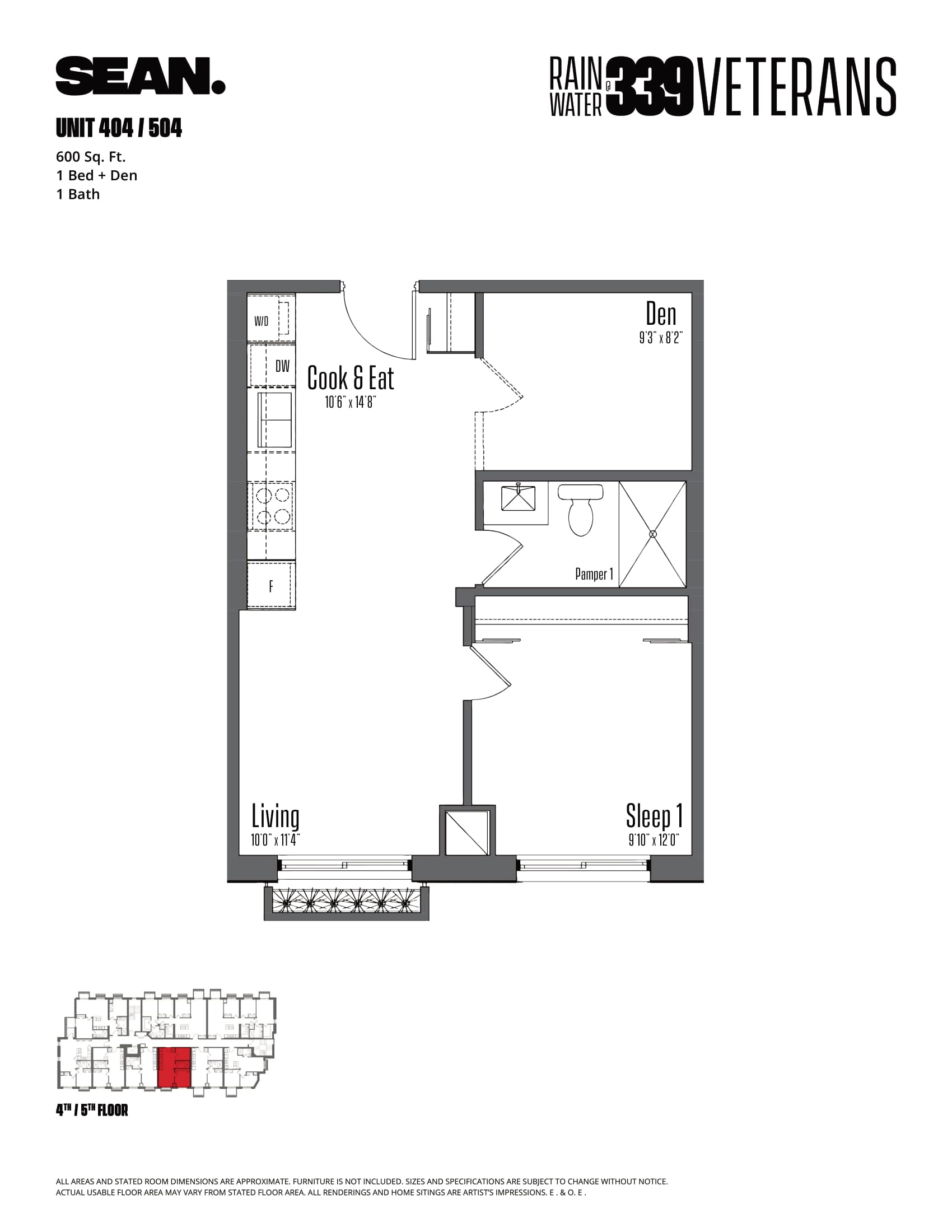  Floor Plan of Rainwater at 339 Veterans with undefined beds