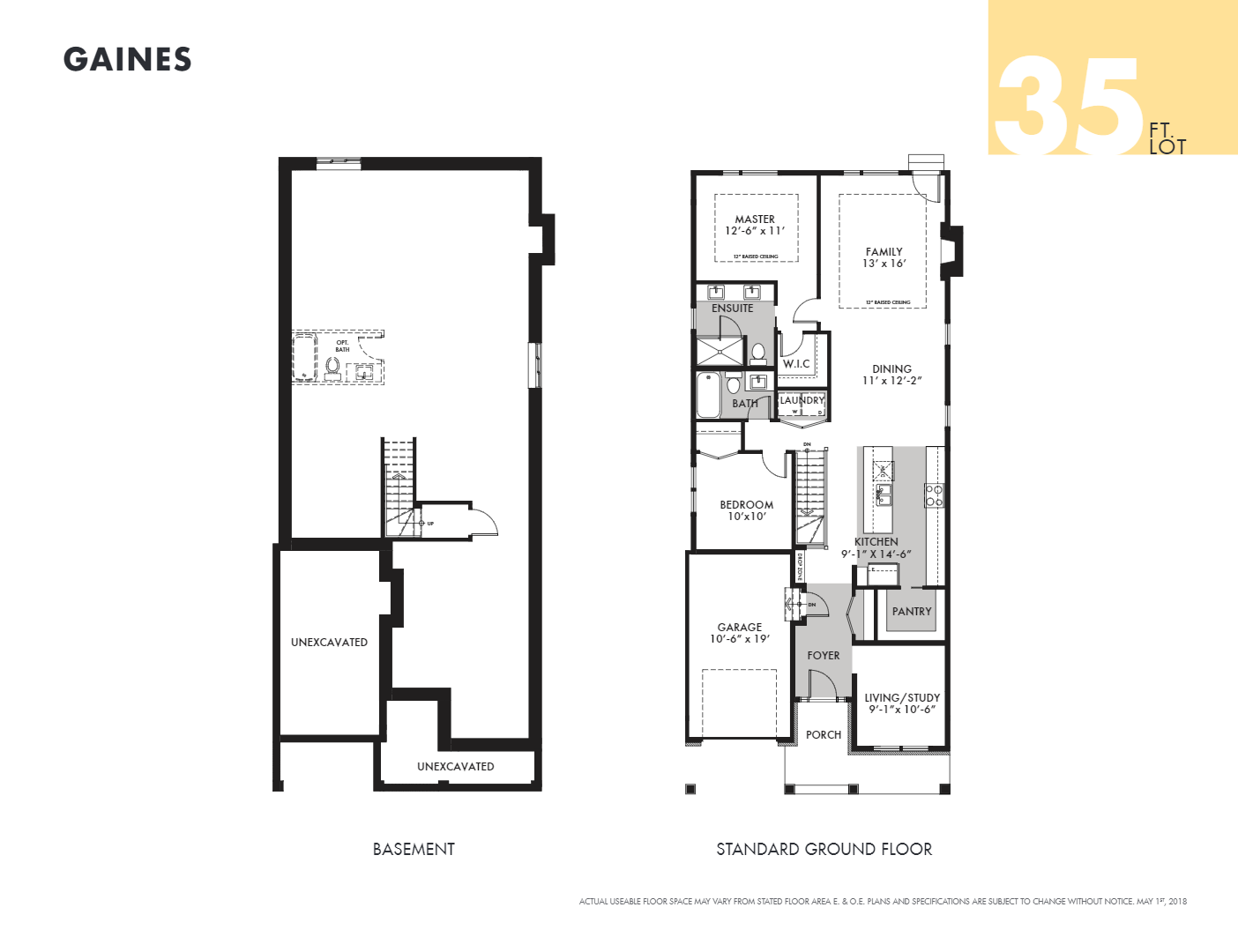 Gaines Floor Plan of Pathways at Findlay Creek Towns with undefined beds