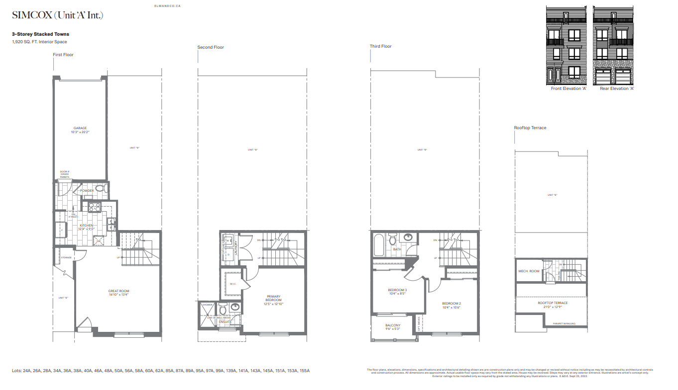The Simcox Floor Plan of Elm & Co. with undefined beds