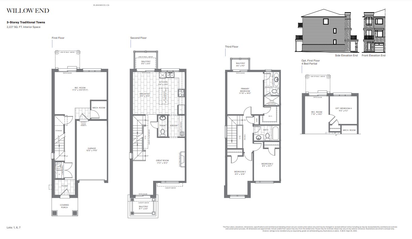The Willow End Floor Plan of Elm & Co. with undefined beds