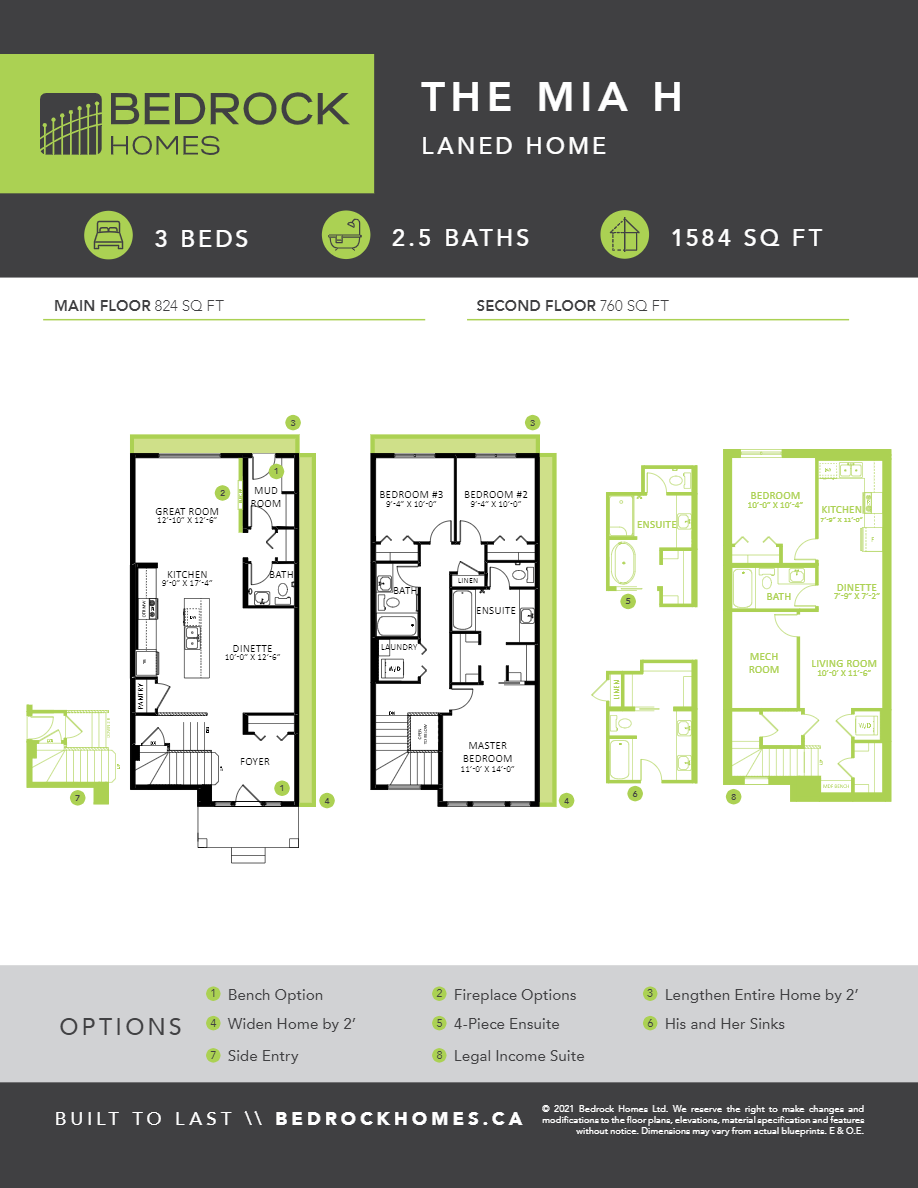 Mia Floor Plan of The Hills at Charlesworth Bedrock Homes with undefined beds