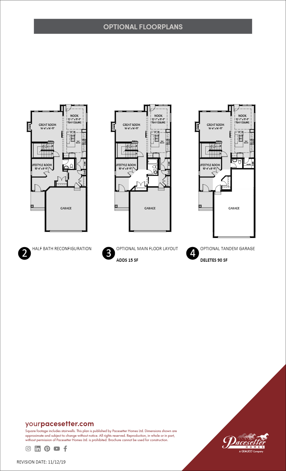 Secretariat Floor Plan of Desrochers Villages - Front Attached with undefined beds