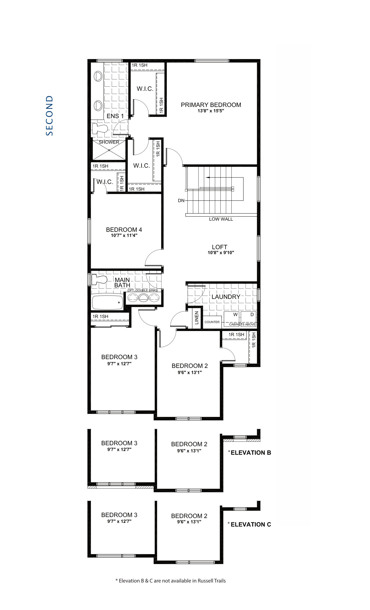Sirius Floor Plan of Findlay Creek Village Towns with undefined beds