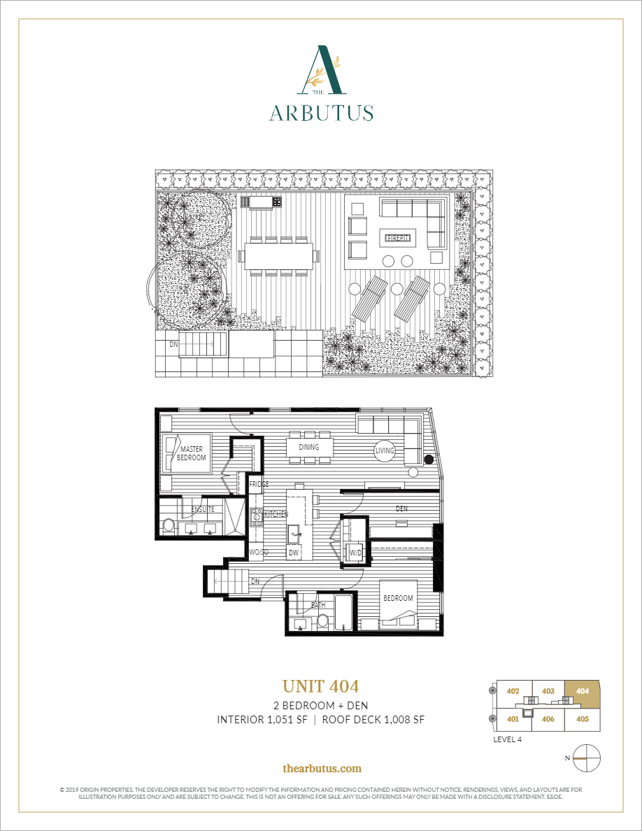 404 Floor Plan of The Arbutus Condos with undefined beds
