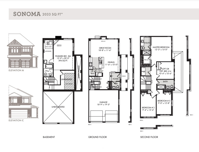 Sonoma Floor Plan of Riverside South Richcraft Homes with undefined beds