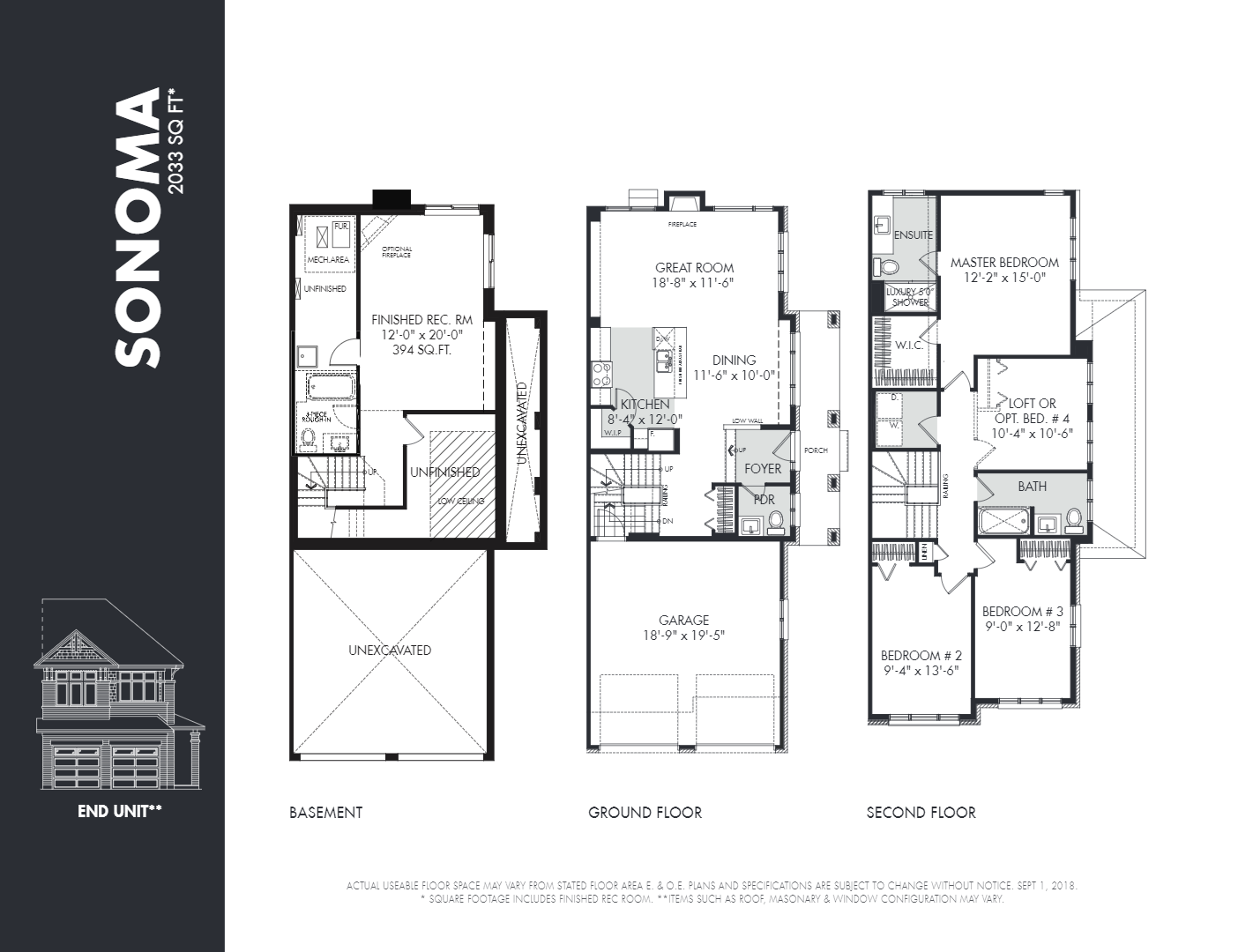 Sonoma Floor Plan of Pathways at Findlay Creek Towns with undefined beds