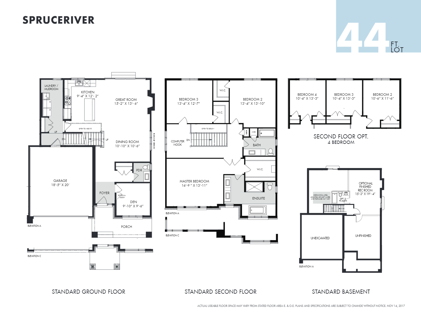 Spruceriver Floor Plan of Riverside South Richcraft Homes with undefined beds