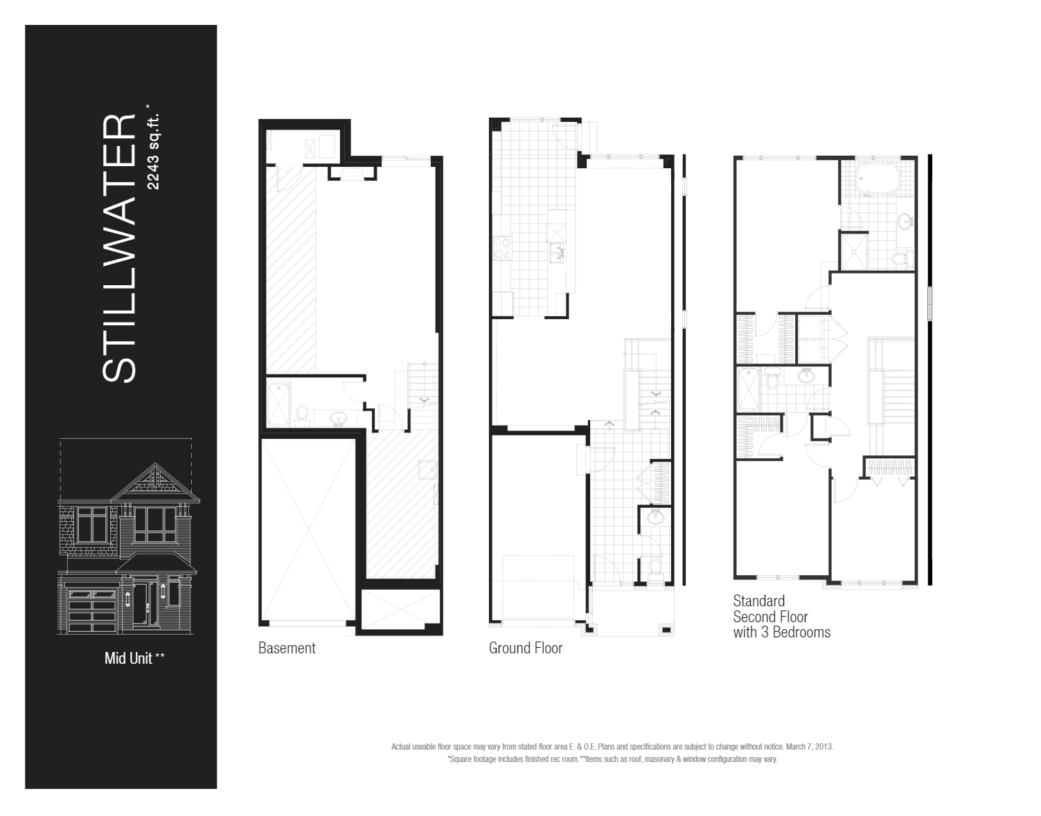 Stillwater Floor Plan of Trailsedge Towns with undefined beds
