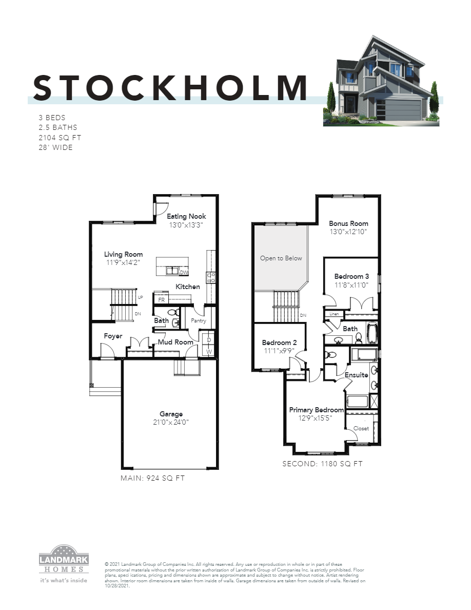 Stockholm Floor Plan of Rivers Edge Landmark Homes with undefined beds