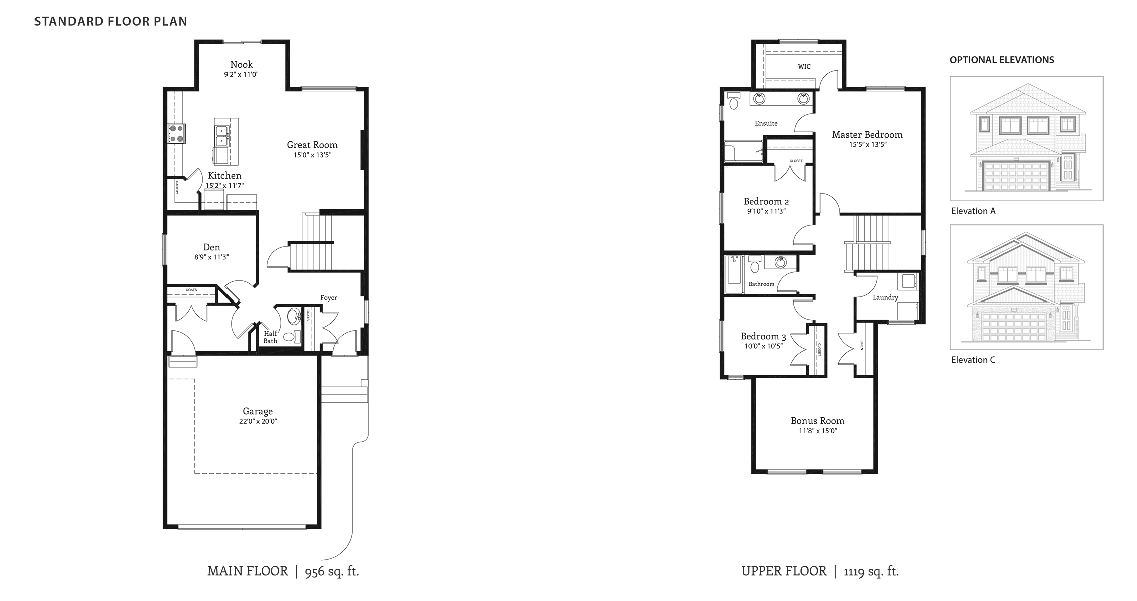 Sycamore Floor Plan of Maple Crest Crystal Creek Homes Edmonton with undefined beds