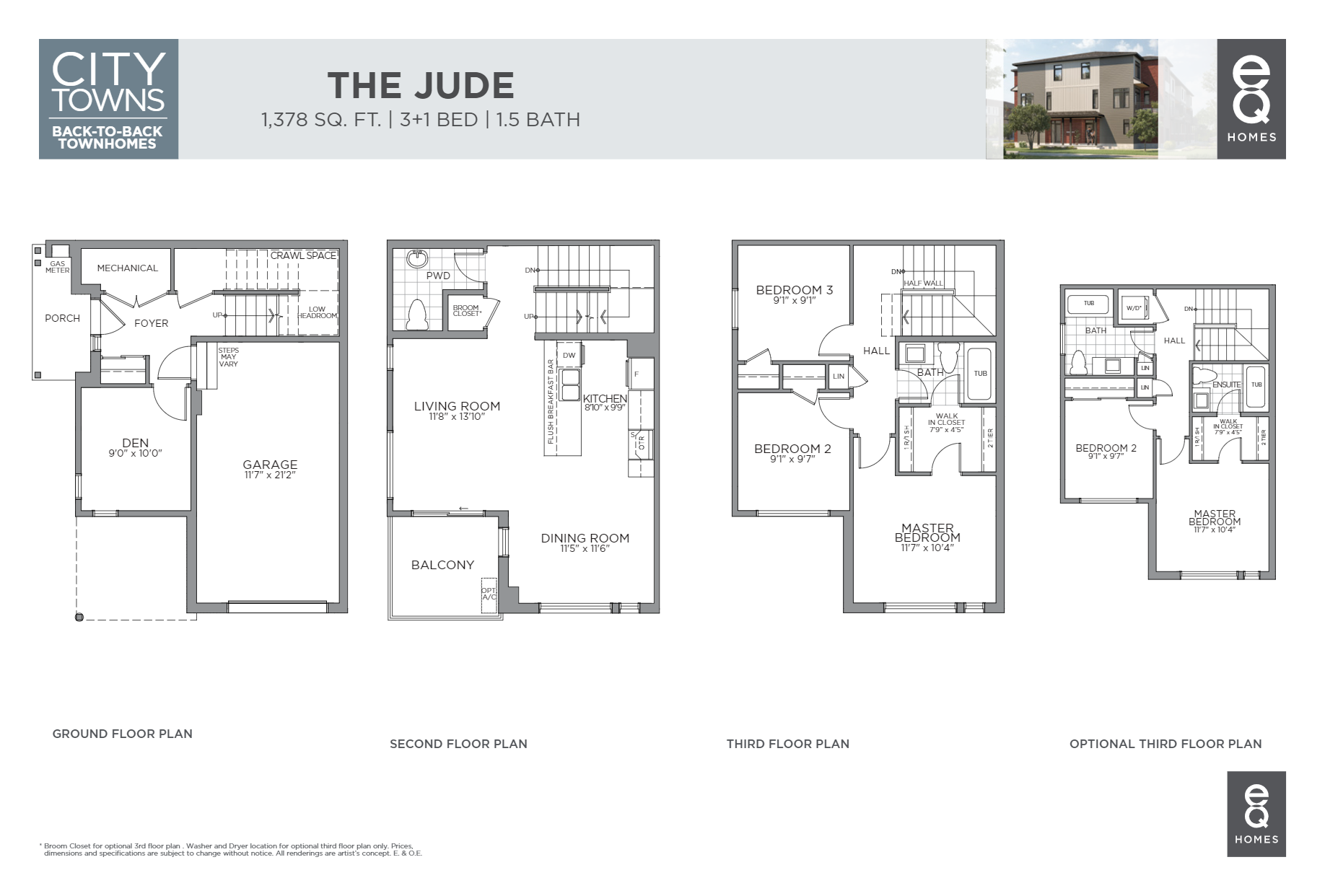The Jude Floor Plan of Pathways at Findlay Creek eQ Homes with undefined beds