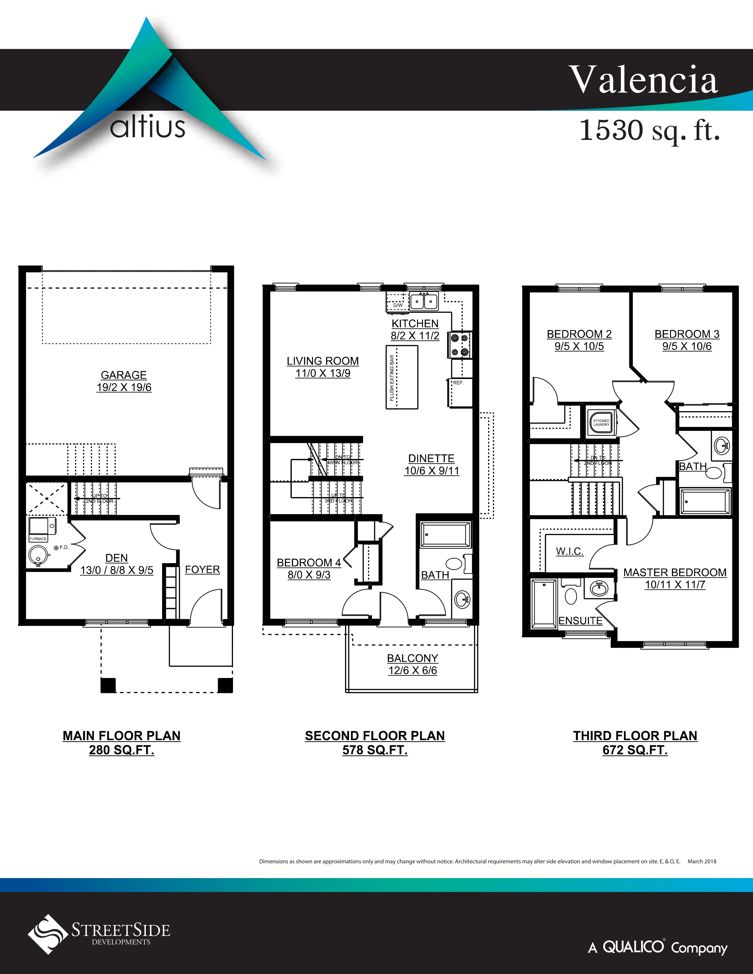 Valencia Floor Plan of Altius Tamarack Towns with undefined beds